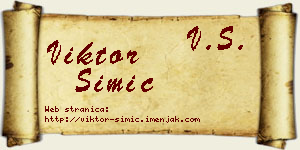 Viktor Simić vizit kartica
